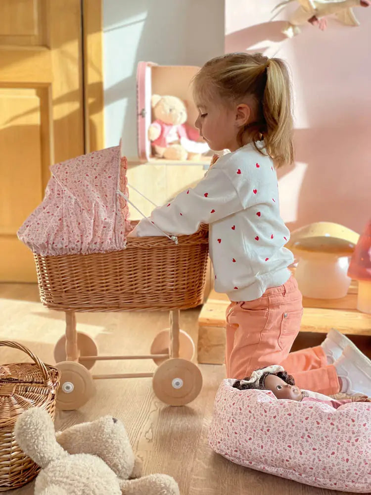 Wicker Doll Pram
