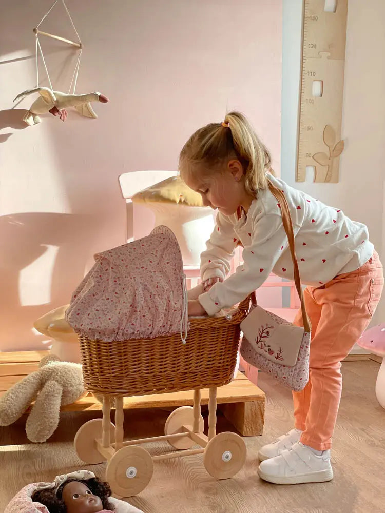 Wicker Doll Pram