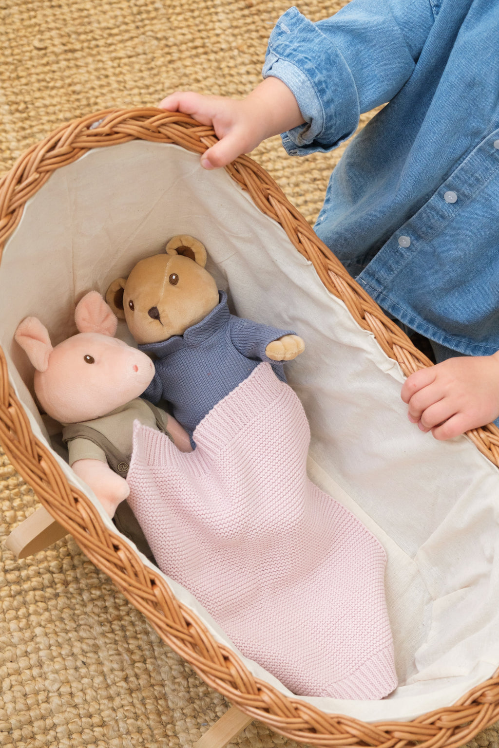 Wicker Doll Cradle